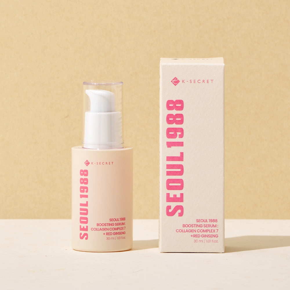 K - SECRET, Seoul 1988 Boosting Serum, Collagen Complex 7+ Red Gingseng, 30ml