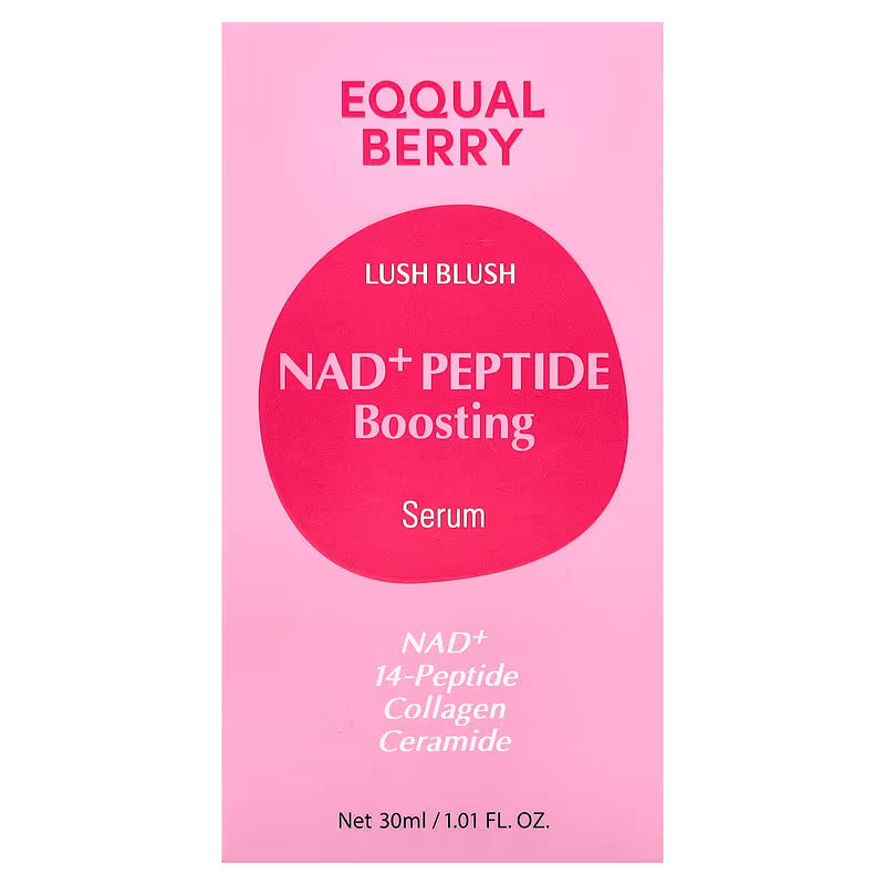 EQQUALBERRY, NAD + Peptide Boosting Serum, 1.01 fl oz (30 ml)