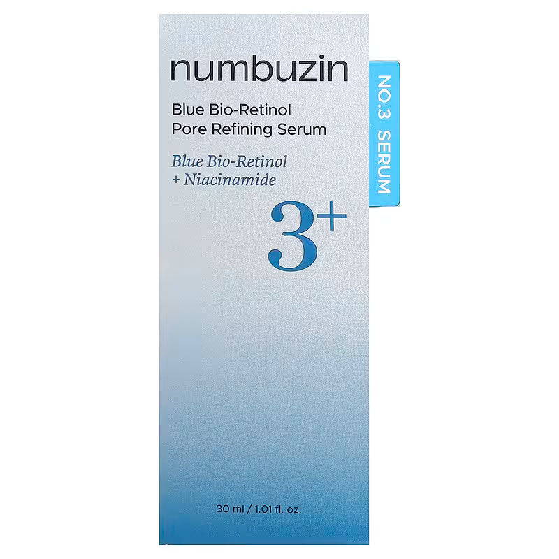 Numbuzin, No.3 Blue Bio-Retinol Pore Refining Serum, 1.01 fl oz (30 ml)