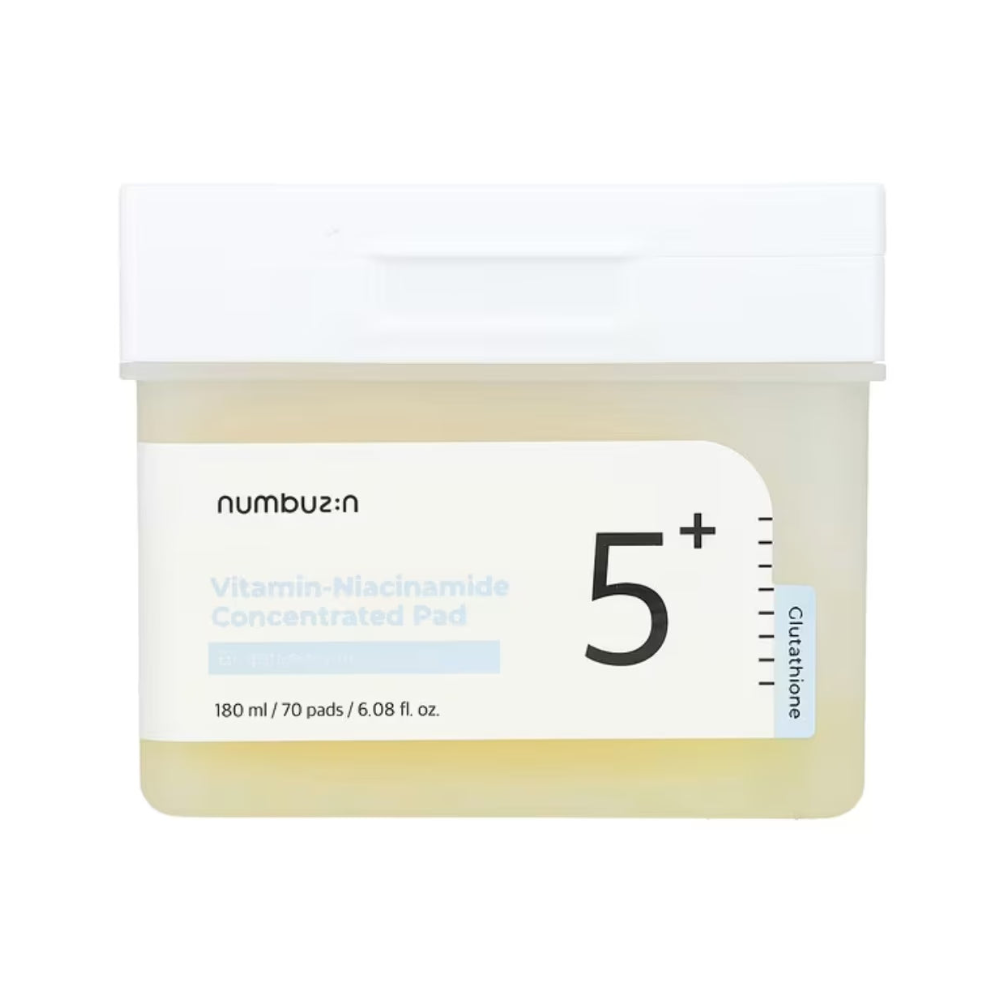 Numbuzin, No.5 Glutathione Vitamin Concentrated Toner Pads, 70 Pads