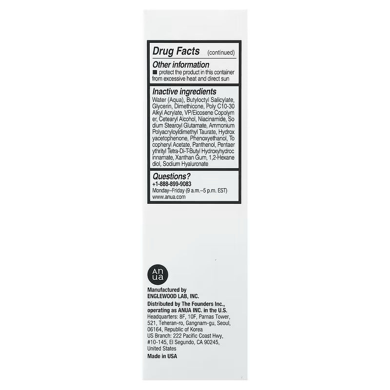 Anua, Zero-Cast™ Moisturizing Finish Sunscreen, SPF50, 50ml