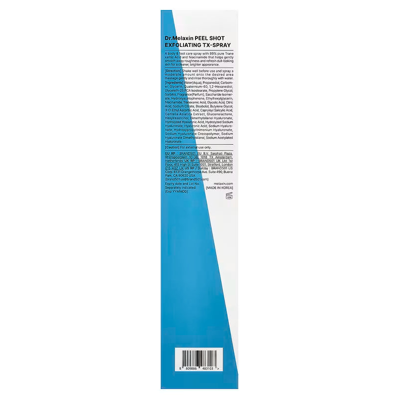 Dr.Melaxin, Peel Shot, Exfoliating TX-Spray, Body & Foot, 200ml