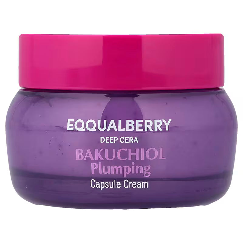 EQQUALBERRY, Bakuchiol Plumping Capsule Cream, 1.69 fl oz (50 ml)