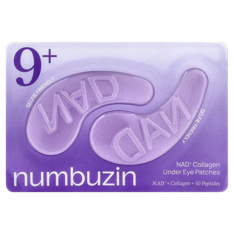 Numbuzin, No.9 NAD+ Collagen Under Eye Patches, 5 Pairs