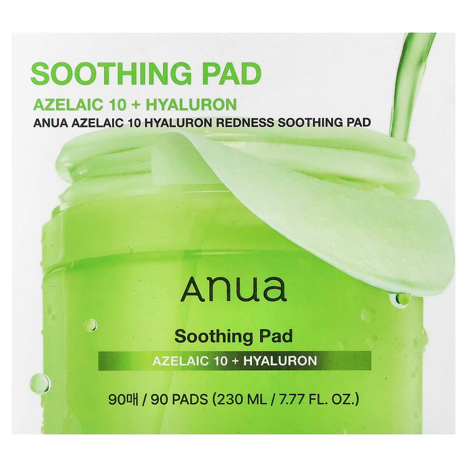 Anua, Azelaic 10 Hyaluron Redness Soothing Pad, 90 Pads