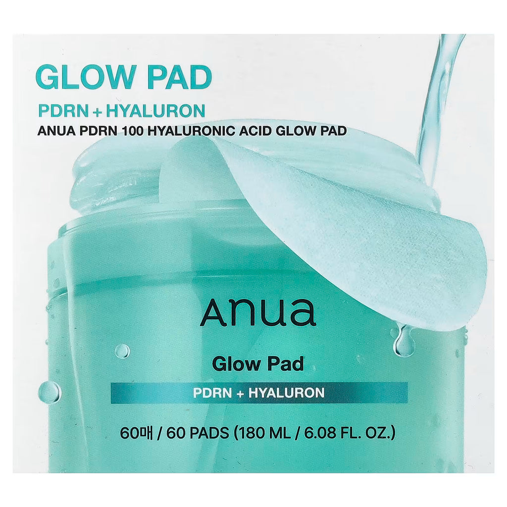 Anua, PDRN 100 Hyaluronic Acid Glow Pad, 60 Pads