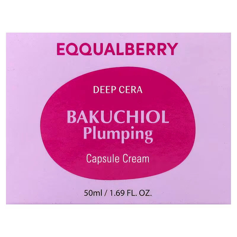 EQQUALBERRY, Bakuchiol Plumping Capsule Cream, 1.69 fl oz (50 ml)