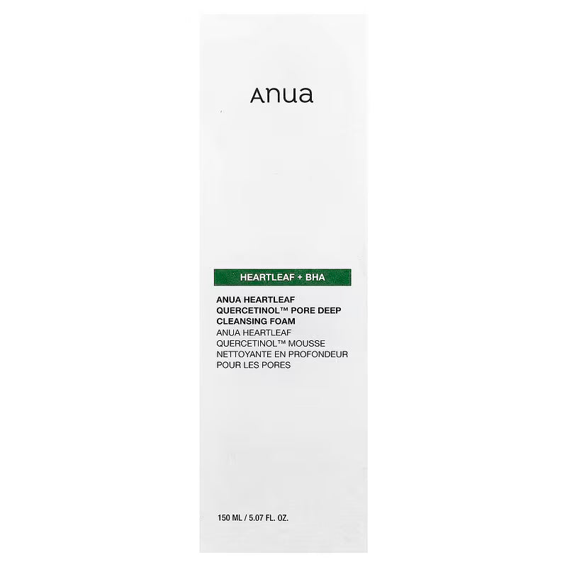 Anua, غسول رغوي لتنظيف المسام بعمق بهارتليف كيرسيتينول™، 5.07 أونصة سائلة (150 مل)