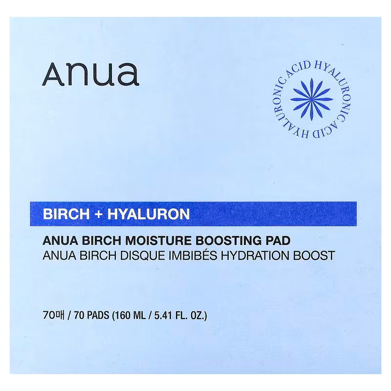 Anua, Birch Moisture Boosting Pad, 70 فوطة