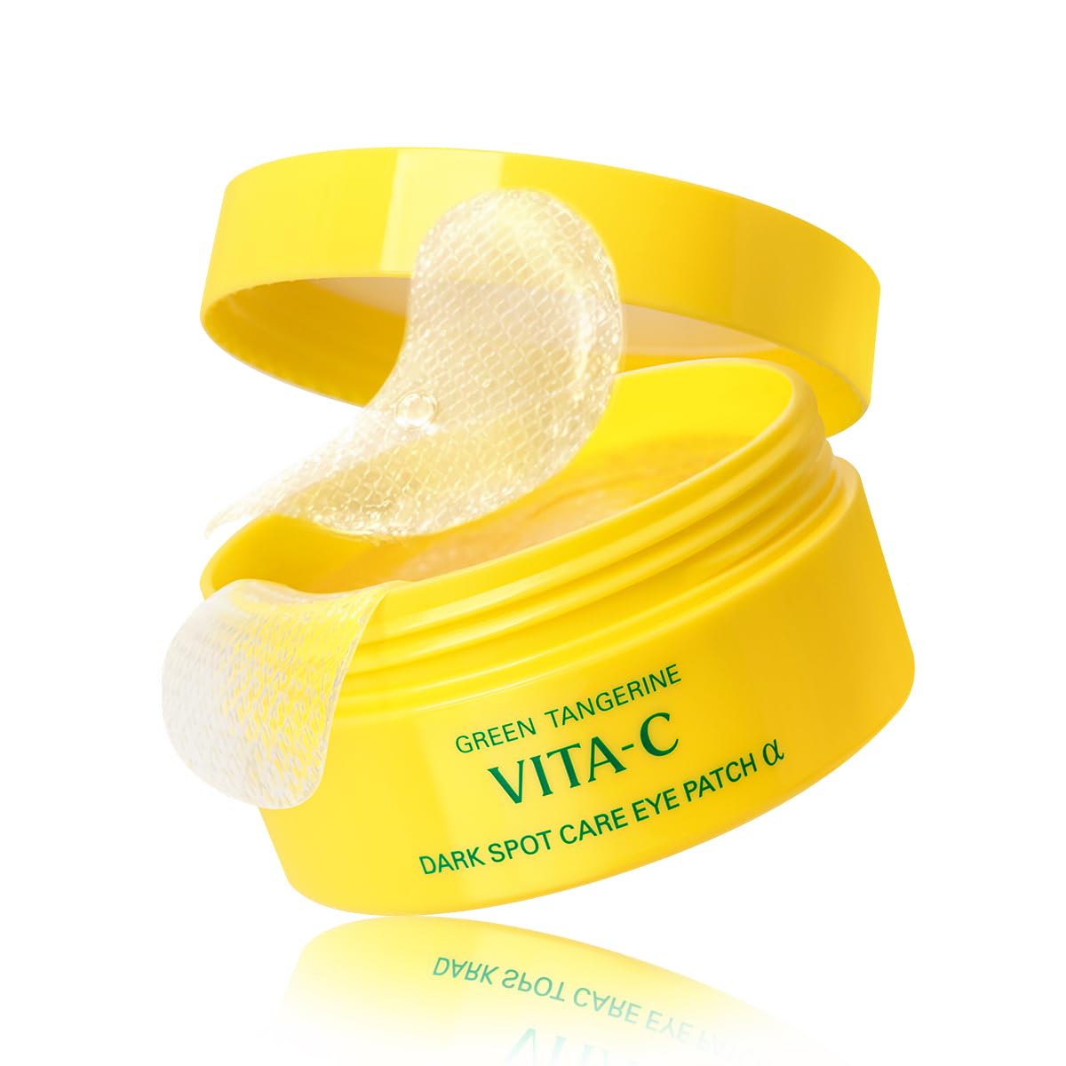 Yellow container of Goodal VITA-C Dark Spot Care Eye Patch on a white background