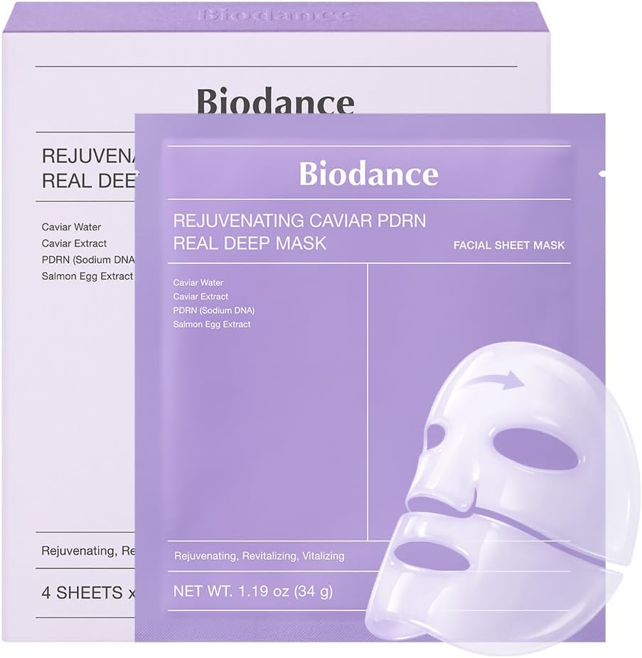 Biodance Rejuvenating Caviar PDRN Real Deep Mask packaging on a white background