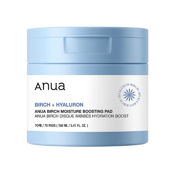Anua, Birch Moisture Boosting Pad, 70 Pads