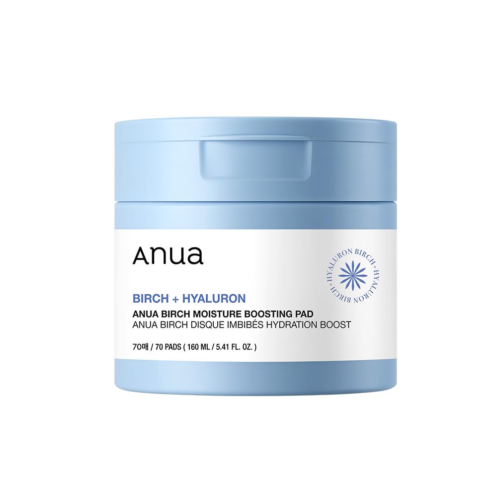 Anua Birch Moisture Boosting Pads 70 Pads container on a white background