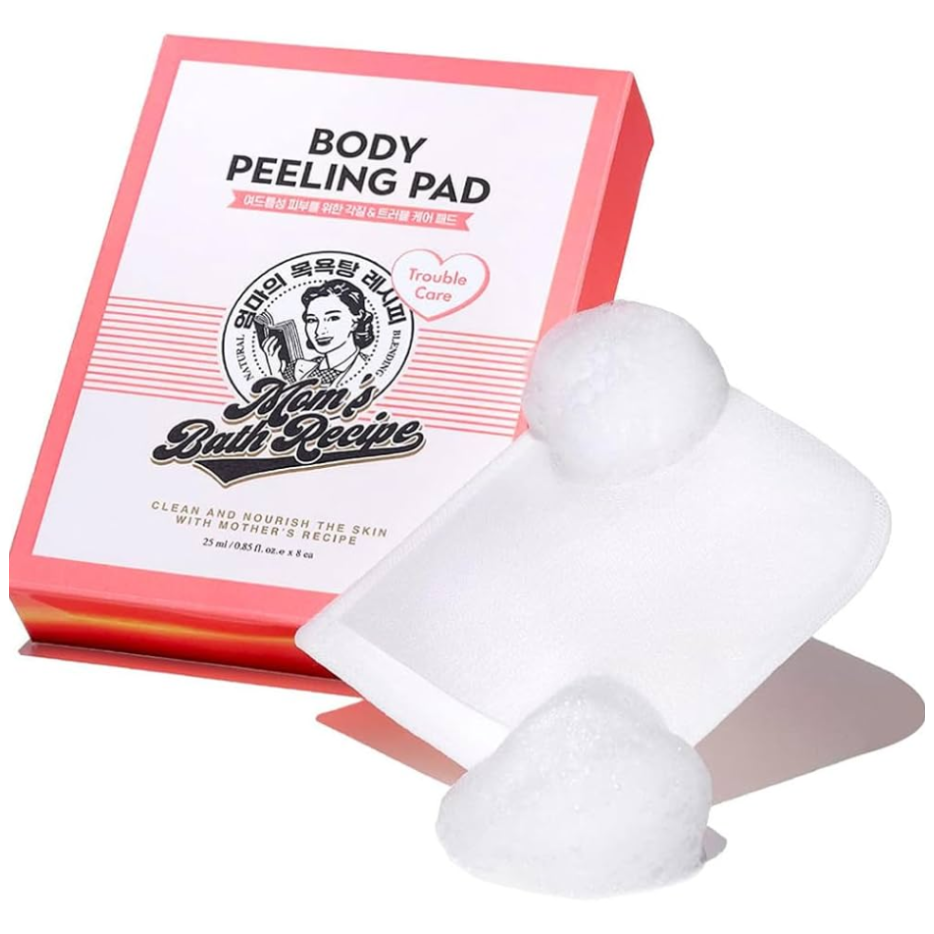 Mom's Bath Recipe, Body Peeling Pad, Trouble Care, 8 Sheets