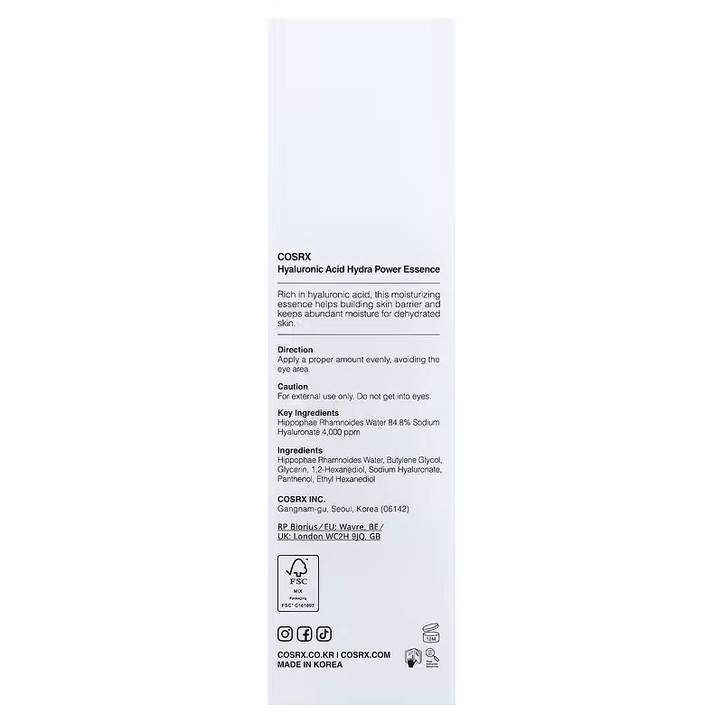 COSRX, Hyaluronic Acid Hydra Power Essence, 100ml