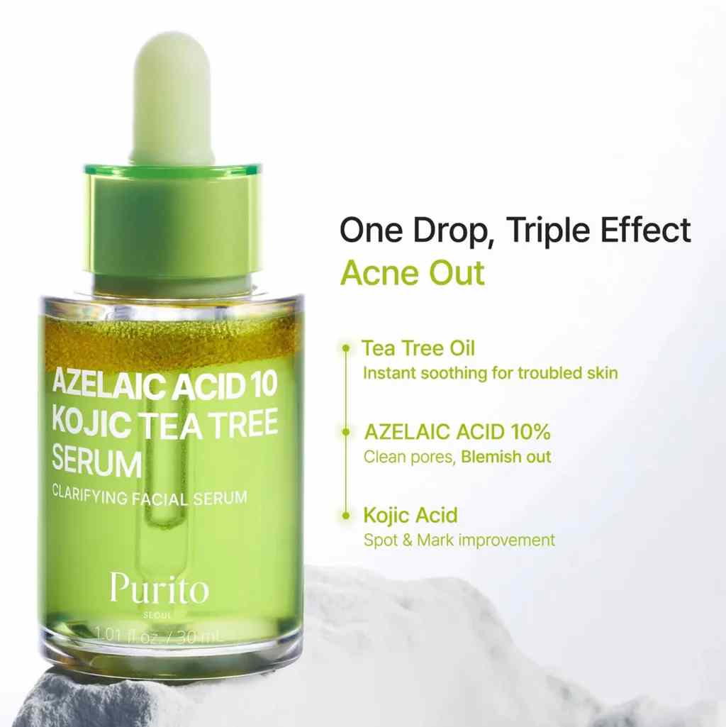 Purito, Azelaic Acid 10 Kojic Tea Tree Serum, 30ml