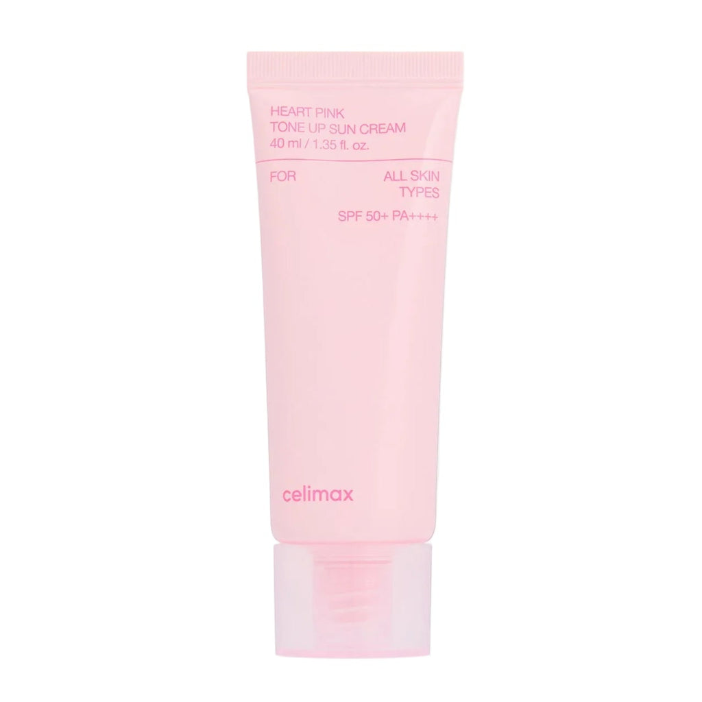 Celimax Heart Pink Tone Up Sun Cream on a white background