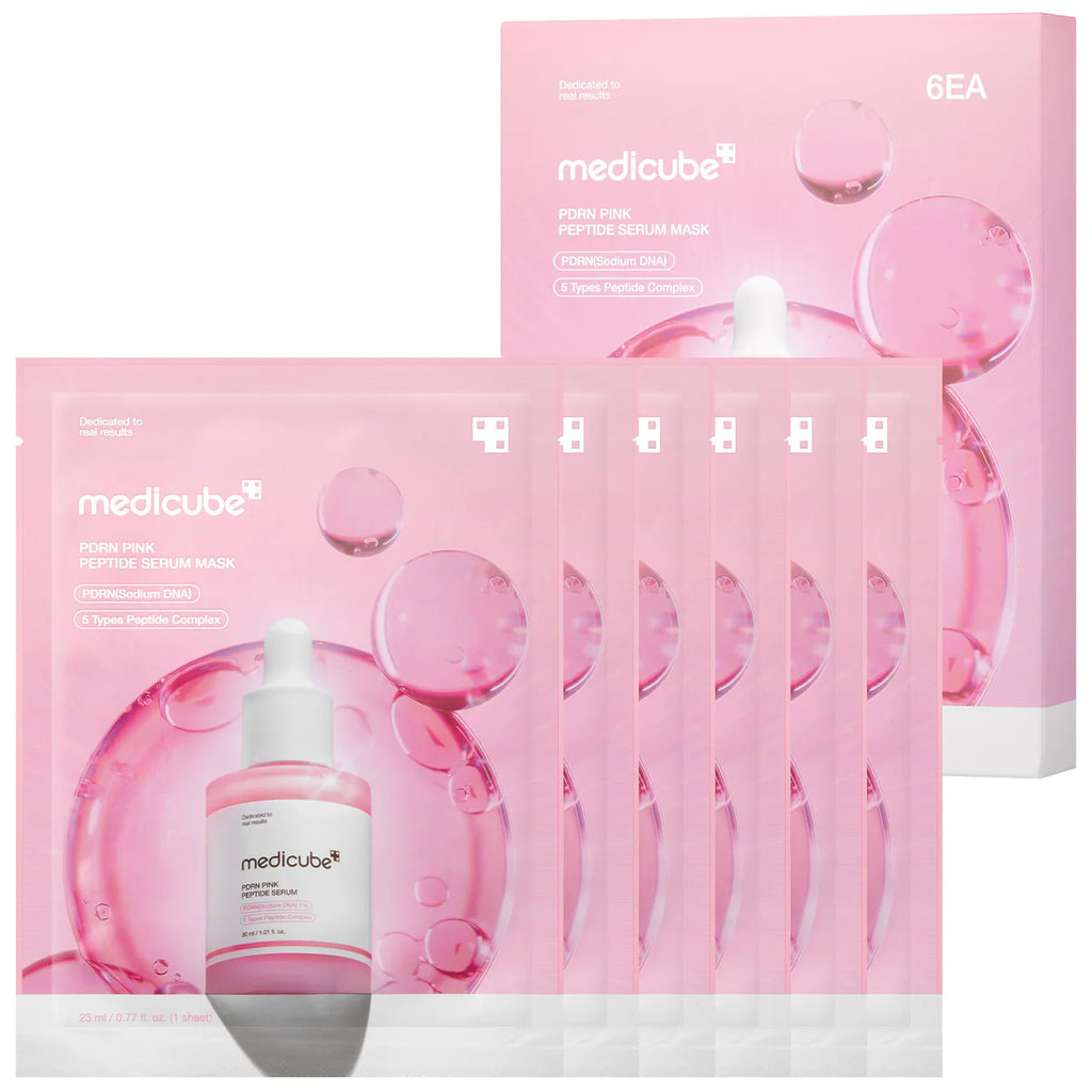 Medicube, PDRN Pink Peptide Serum Mask, 23ml x 10 ea