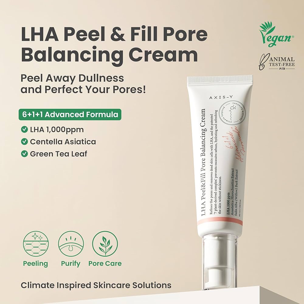 AXIS-Y, LHA Peel & Fill Pore Balancing Cream, 50ml