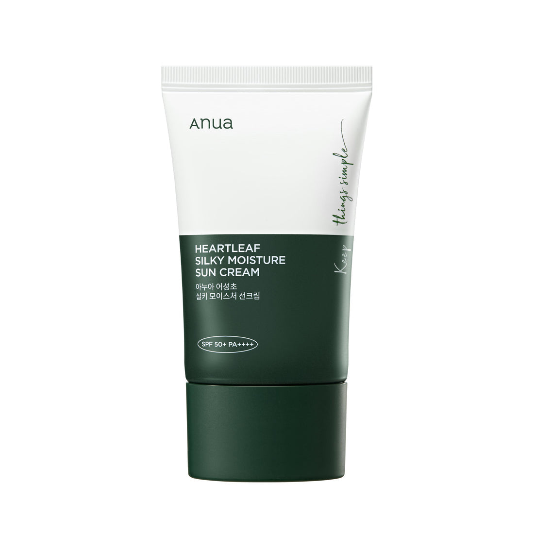 Anua، كريم واقي شمس حريري بالهارتليف، SPF 50+، PA++++، 1.69 أونصة سائلة (50 مل)
