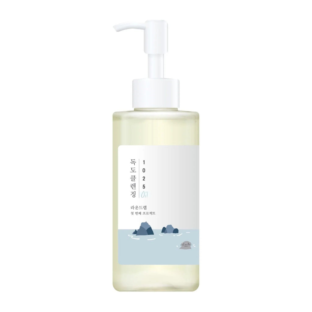 Round Lab 1025 Dokdo Cleansing Oil set against a plain white background.