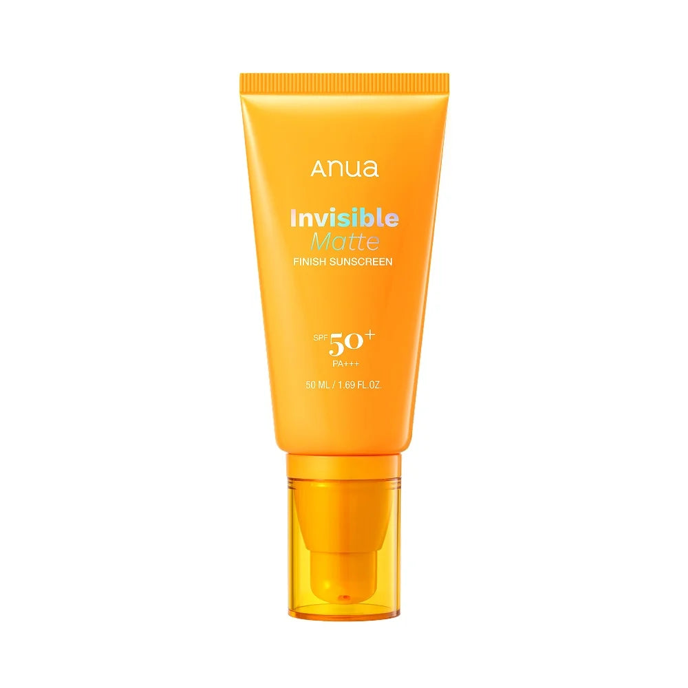 Anua Invisible Matte Finish Sunscreen 50ml on a white background