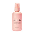 A pink bottle of Arencia Red Smoothie Lotion 5 on a solid white background.