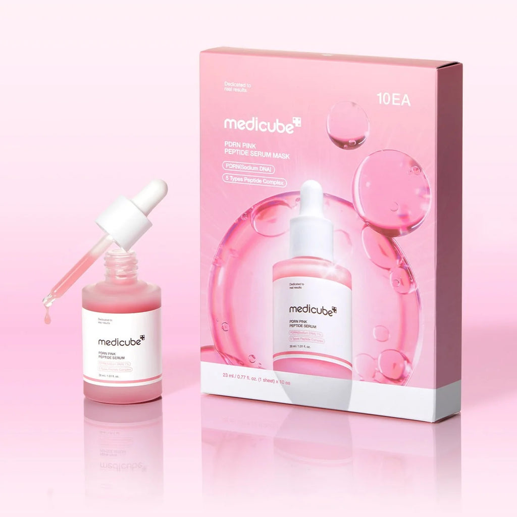 Medicube, PDRN Pink Peptide Serum Mask, 23ml x 10 ea