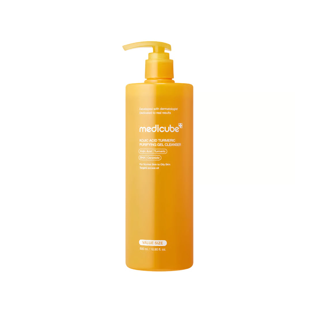 Medicube Kojic Acid Turmeric Purifying Gel Cleanser on a white background