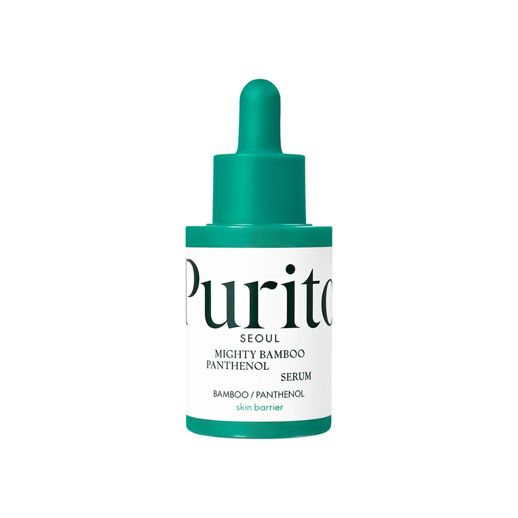 Putiyo Mighty Bamboo Panthenol Serum with green cap on a white background