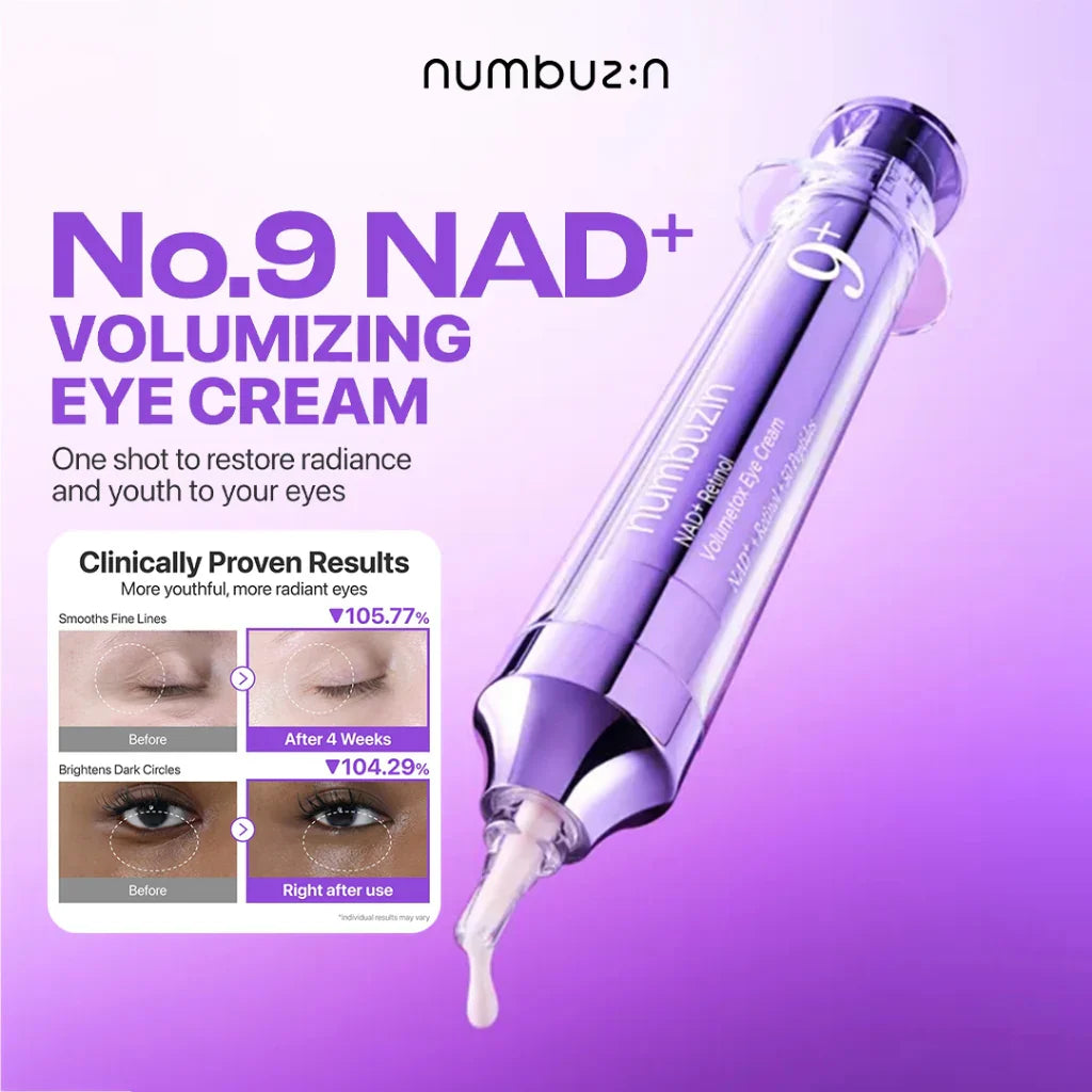 Numbuzin, No.9 NAD + ريتينول كريم العيون Volumetox، 0.33 أونصة سائلة (10 مل)
