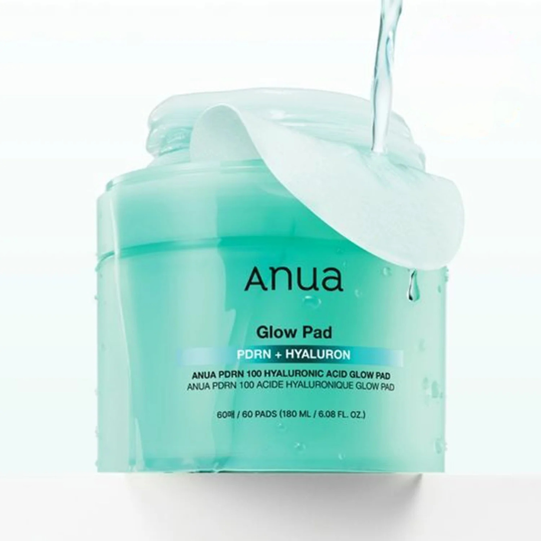 Anua, PDRN 100 Hyaluronic Acid Glow Pad, 60 Pads