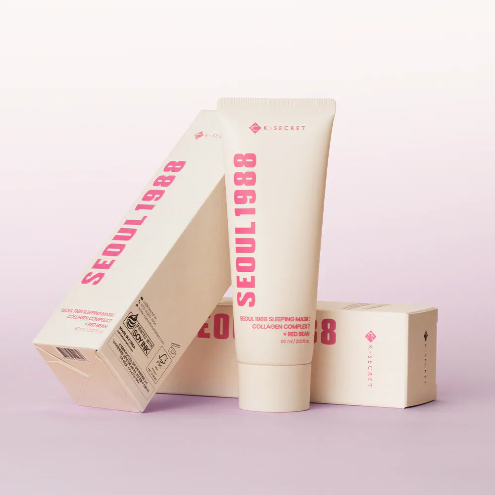 K-SECRET, Seoul 1988 Sleeping Mask, Collagen Complex 7 + Red Bean, 60ml