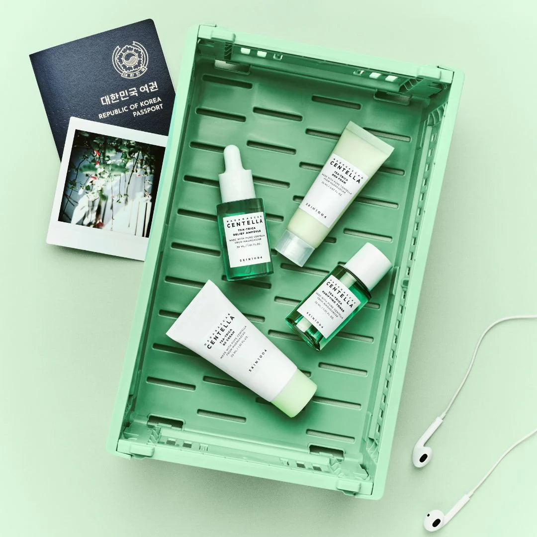 SKIN1004، مجموعة السفر مادغاسكار سنتيلا تي-تريكا، 4 قطع