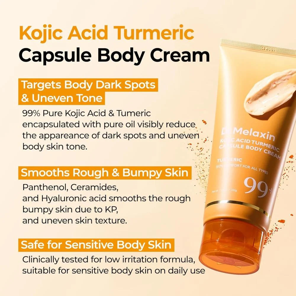 Dr.Melaxin, Kojic Acid Turmeric Body Cream, 200g