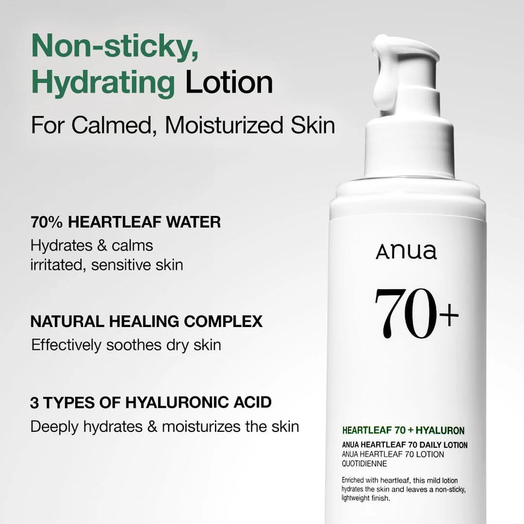 Anua, Heartleaf 70+ Hyaluron Daily Lotion, 200ml