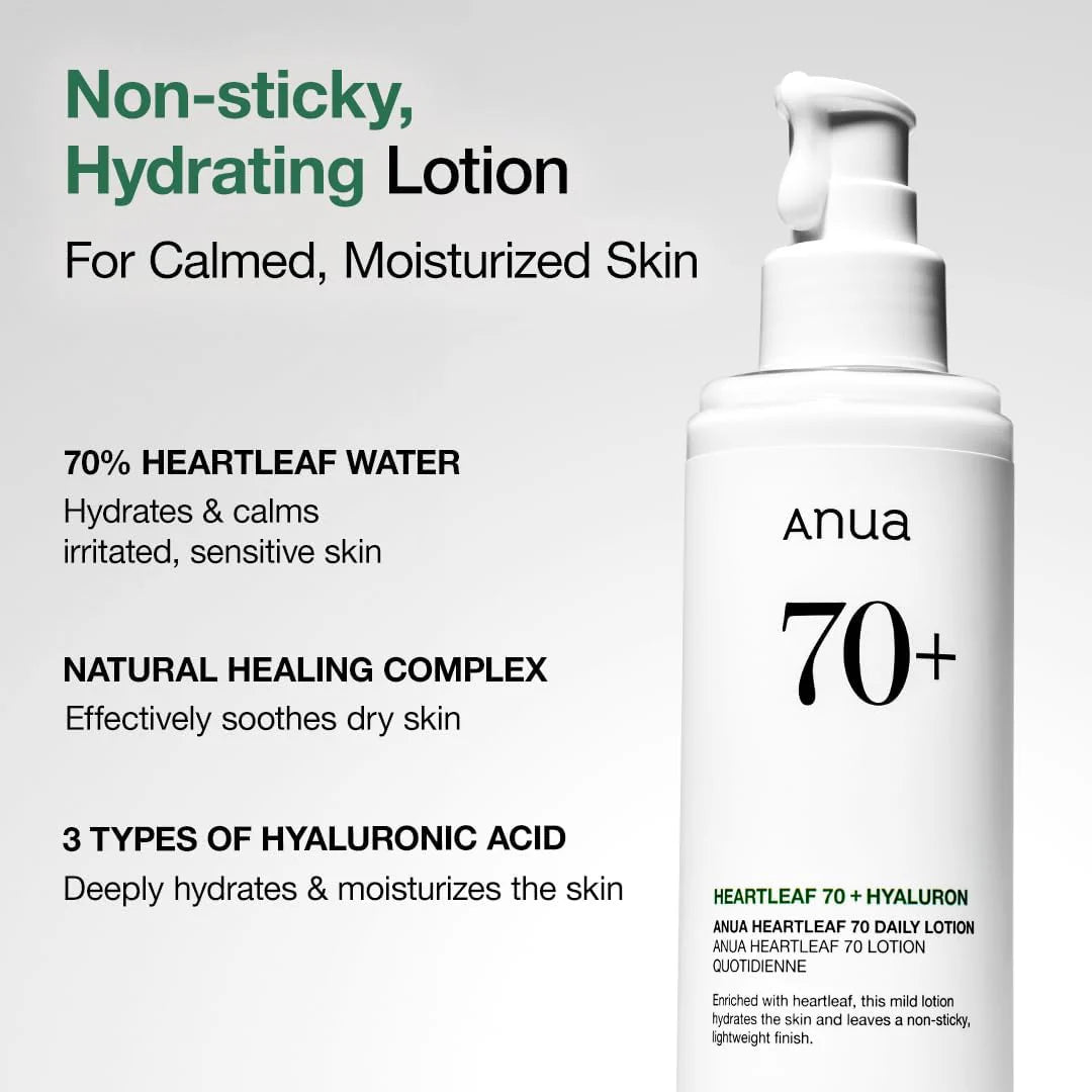 Anua, Heartleaf 70+ Hyaluron Daily Lotion, 200ml