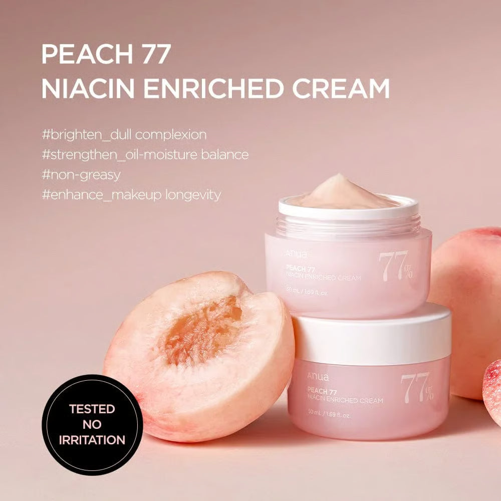 Anua, Peach 77 Niacin Enriched Cream, 50ml
