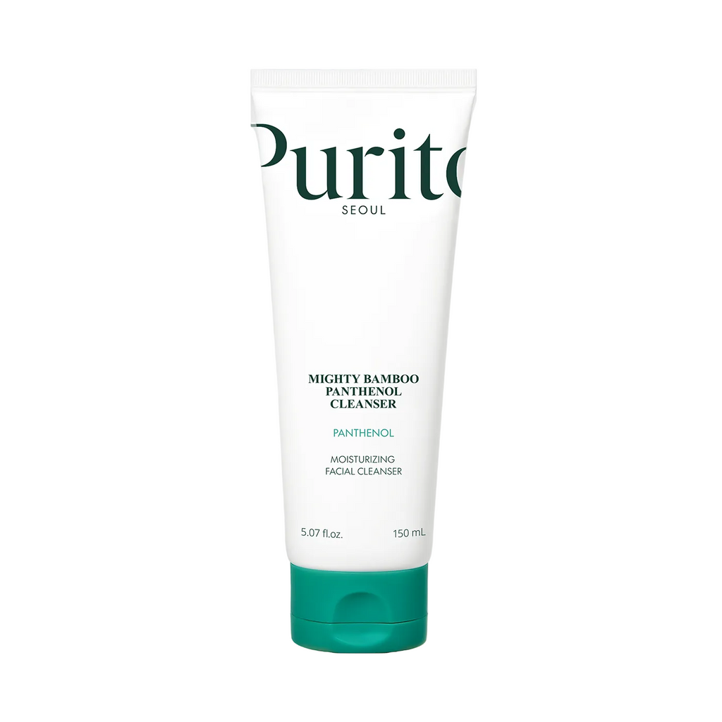 Purito facial cleanser tube on a white background