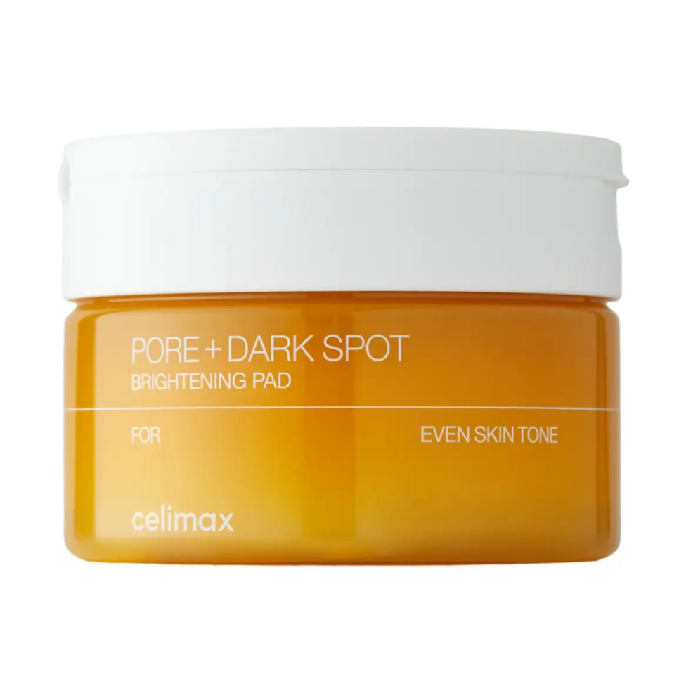 Jar of Celimax Pore + Dark Spot Brightening Pads on a white background