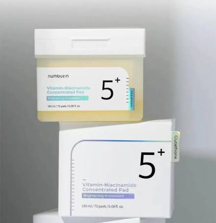 Numbuzin, No.5 Glutathione Vitamin Concentrated Toner Pads, 70 Pads