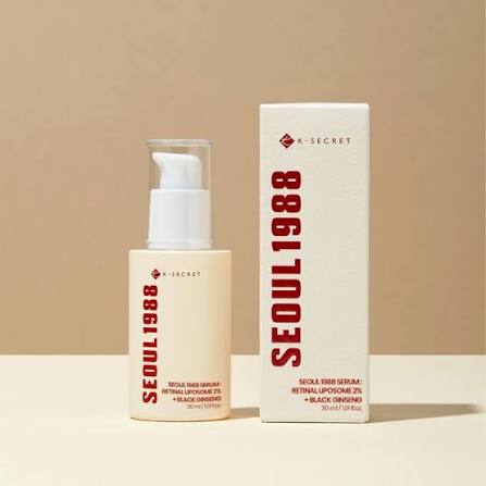 K-SECRET, Seoul 1988 Cream Glow Serum, Retinal Liposome 2%+Black Ginseng, 30ml