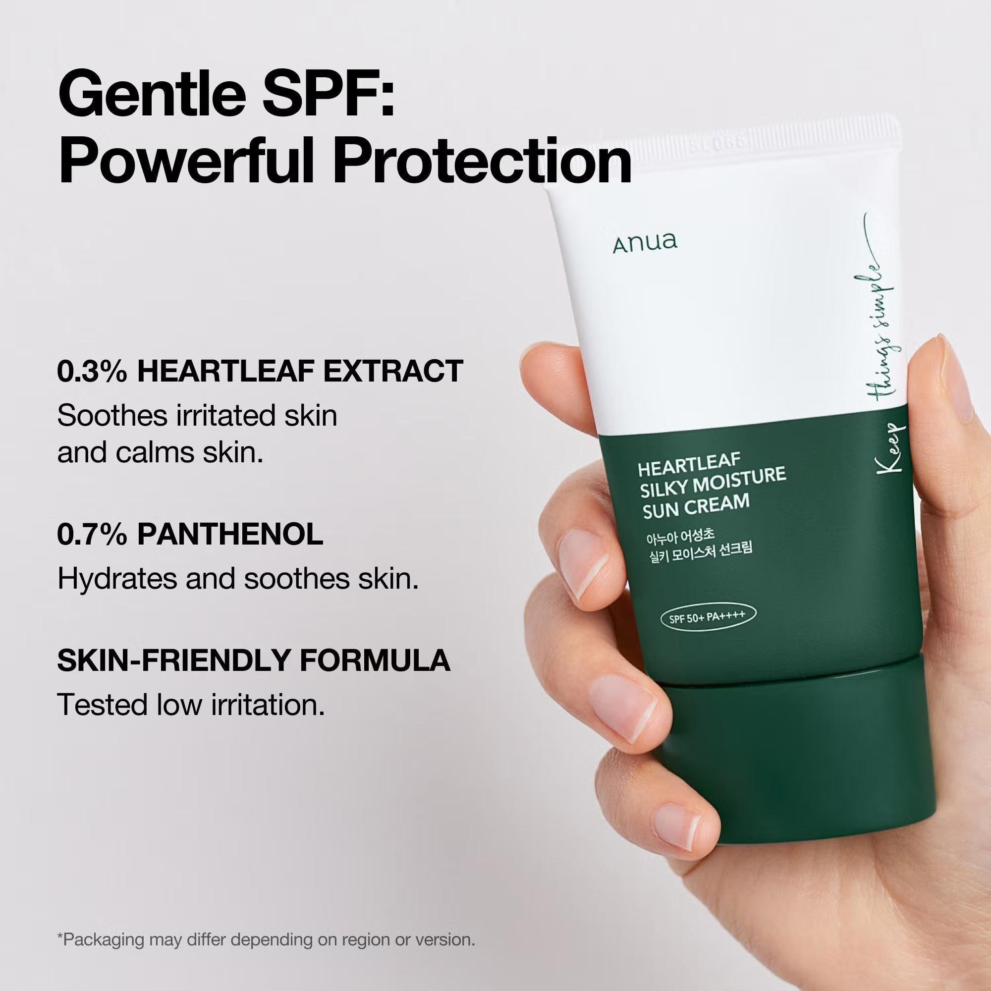 Anua، كريم واقي شمس حريري بالهارتليف، SPF 50+، PA++++، 1.69 أونصة سائلة (50 مل)