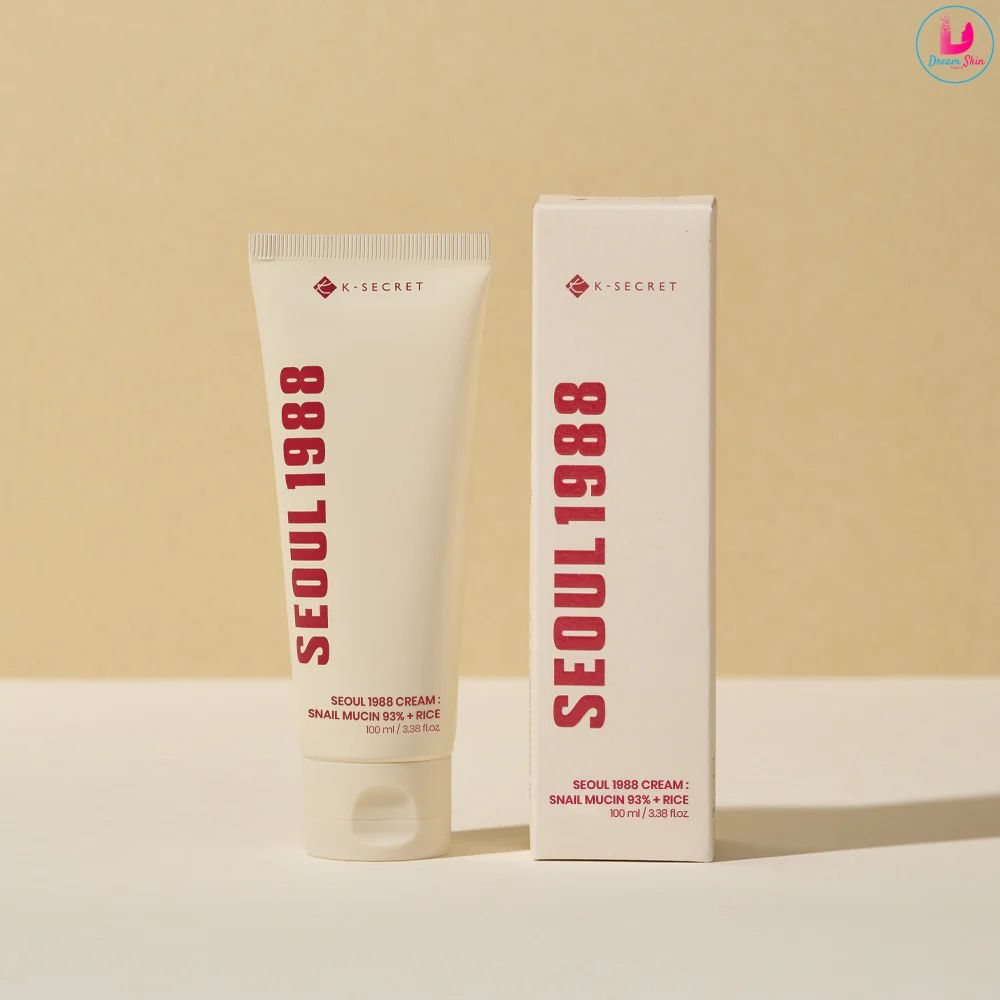 K-SECRET, Seoul 1988 Cream, Snail Mucin 93% + Rice, 100ml