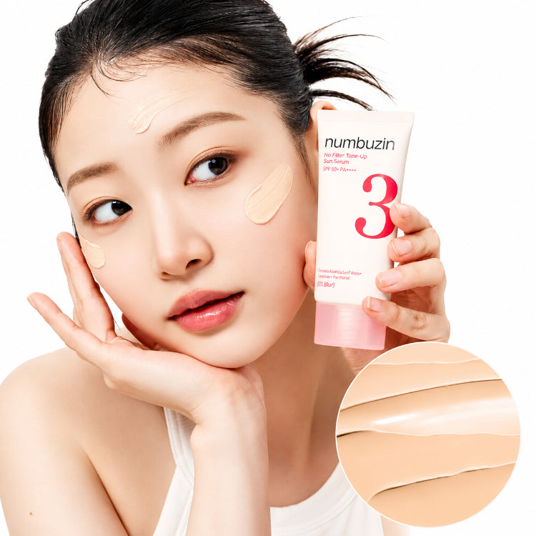 Numbuzin, No Filter Tone-Up Sun Serum 01 Blur, SPF50+, 50ml
