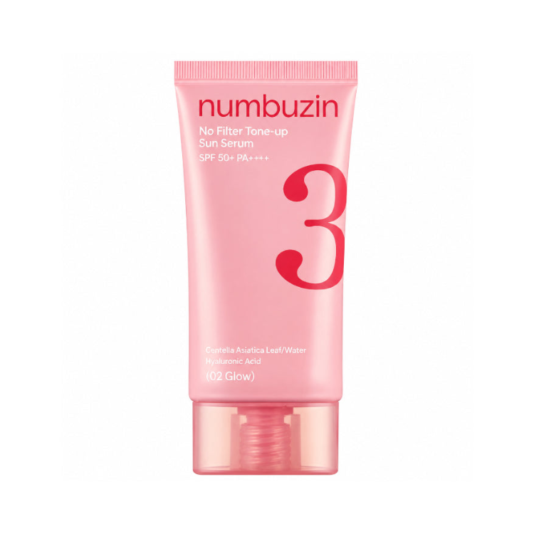 Numbuzin, No Filter Tone-Up Sun Serum 02 Glow, SPF50+, 50ml