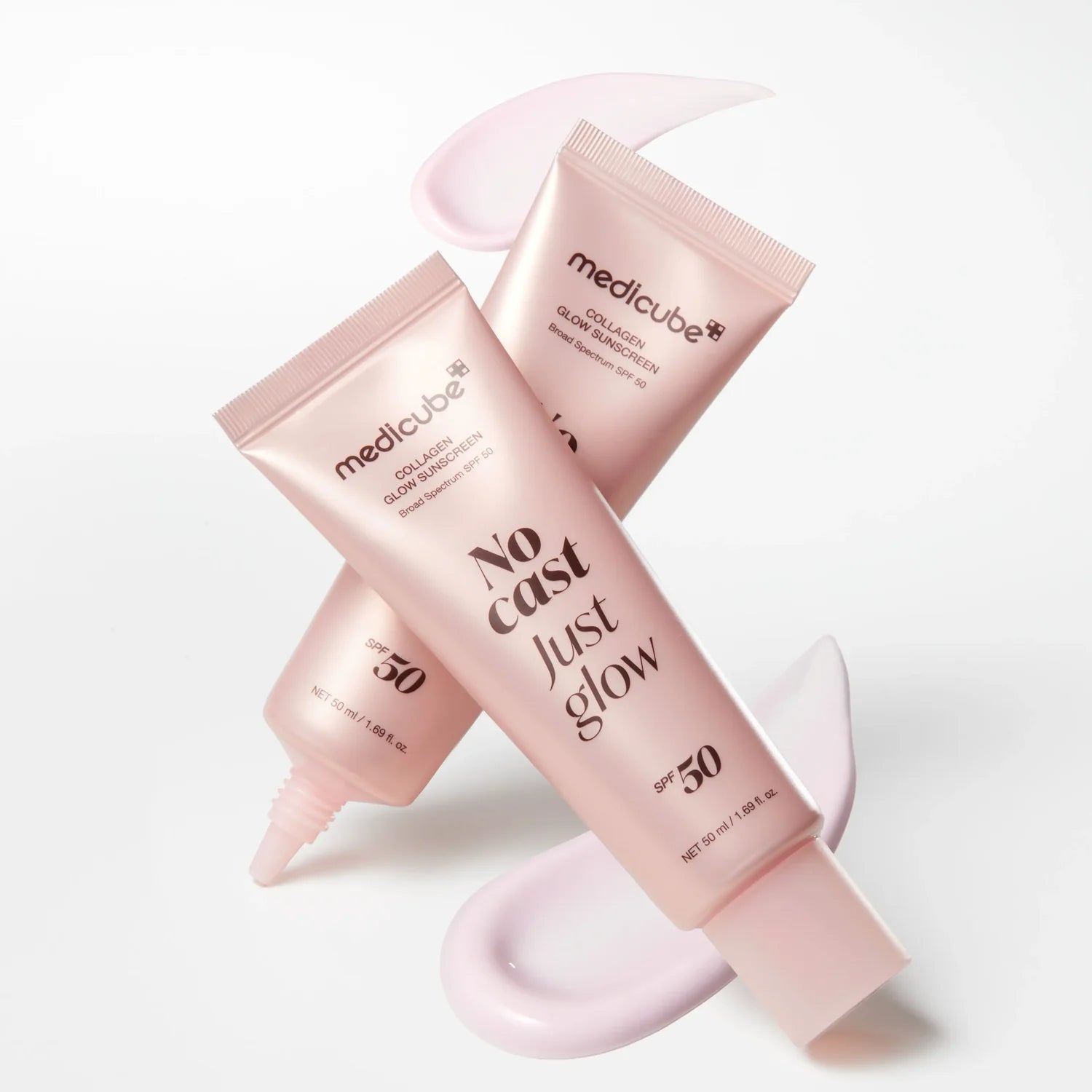 ميديكيوب، "لا للبقع، نعم للإشراق"، واقي شمس كولاجين جلو، عامل حماية SPF50+، 50 مل