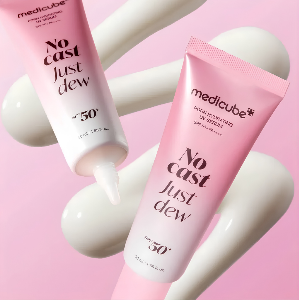 Medicube, No Cast Just Dew, PDRN Hydrating UV Serum, SPF50+, 50ml